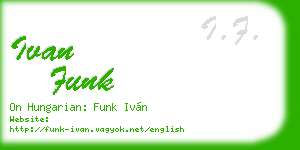 ivan funk business card