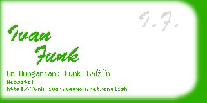 ivan funk business card